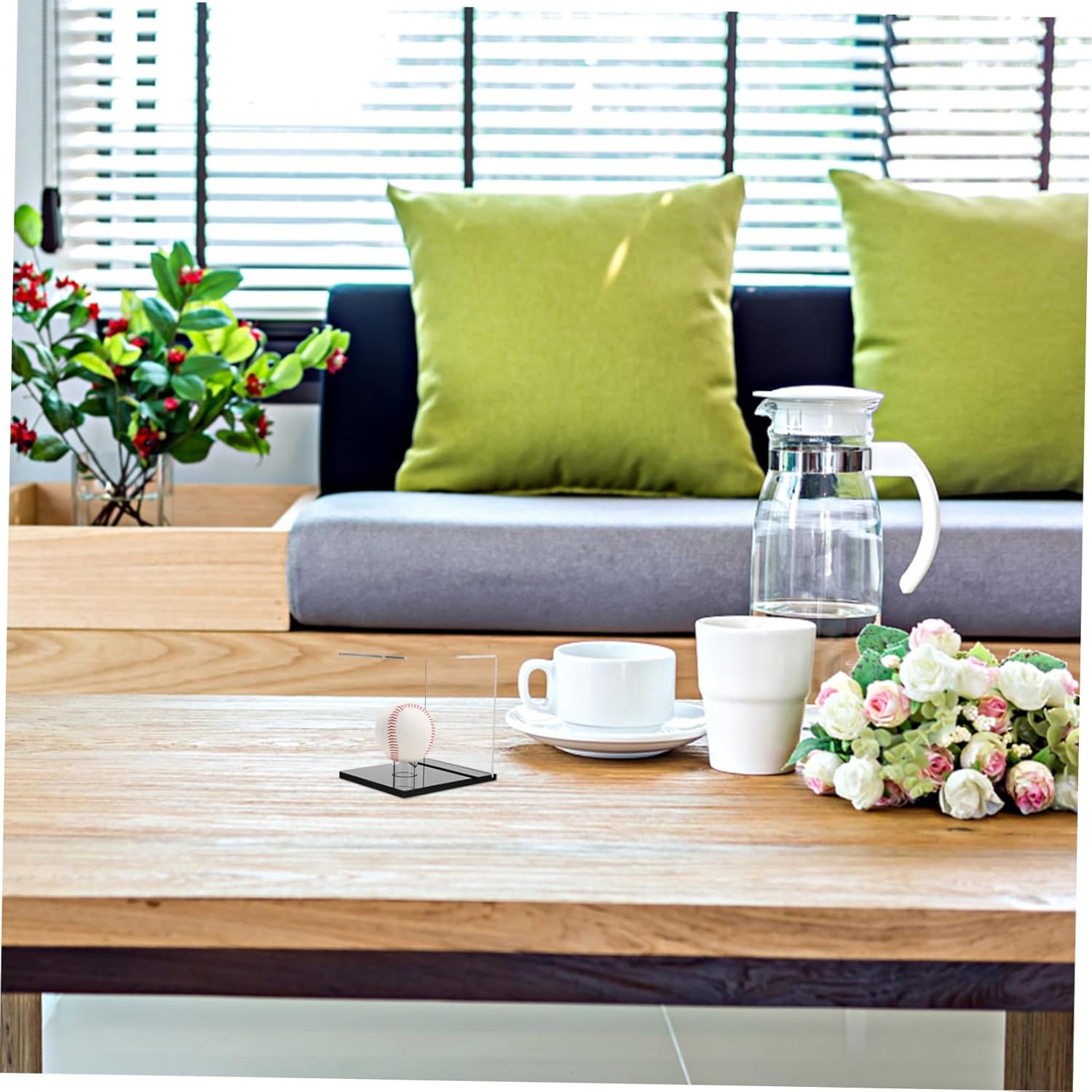 KICHOUSE 2pcs Acrylic Baseball Display Case Base Softball Holder for Signed Memorabilia for Home and Office Showcasing Protection for Collectible Balls