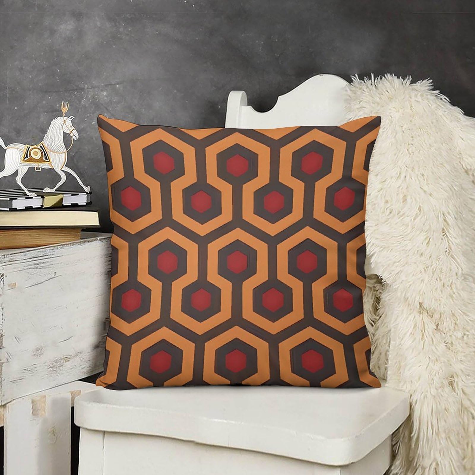 FodPand Decorative Shining Overlook Throw Pillow Covers 18x18 Soft Plush Cozy Cushion Cases with Invisible Zipper Body Pillowcase Square Accent Pillow Shams for Couch Sofa Bedroom Living Room