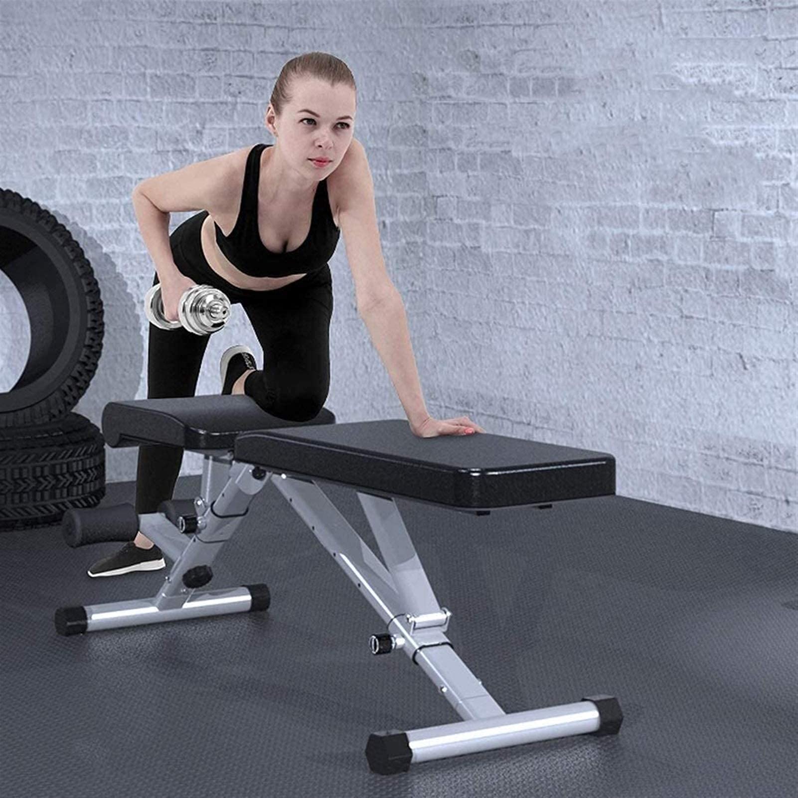 Ławka do ćwiczeń, ławka do hantli Trening siłowy Ławka do ćwiczeń Krzesło fitness Przysiady Deska do ćwiczeń brzucha Wielofunkcyjna mała ławka Ławka