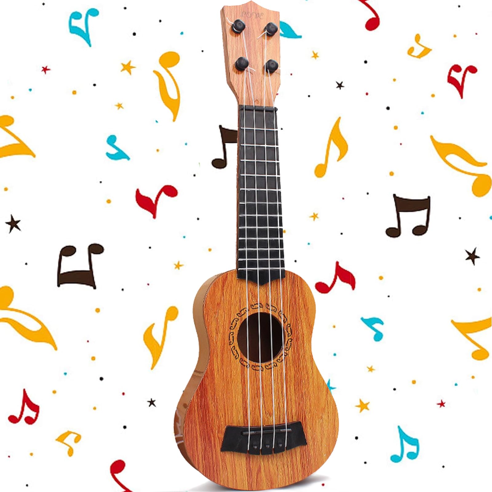 Ukulélé Enfant 38 Cm – 4 Cordes Réglables – ABS – Débutant – Cadeau Musical