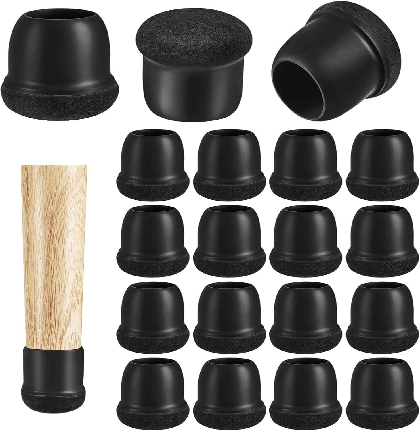 16 Pack Chair Leg Floor Protectors for Hardwood Floors
