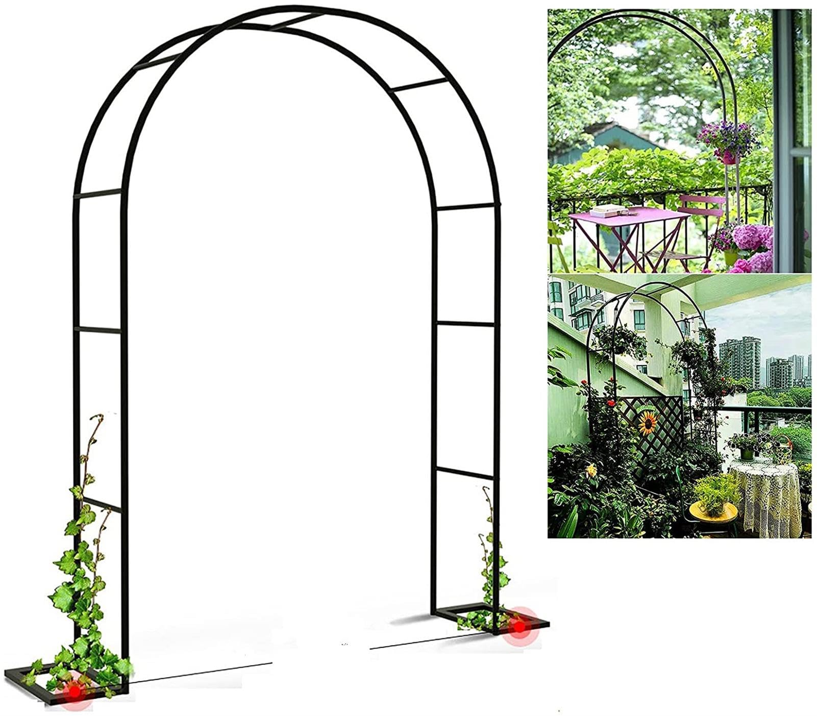 RCBDBSM Metalen tuin boog hoog 240cm, trellis
