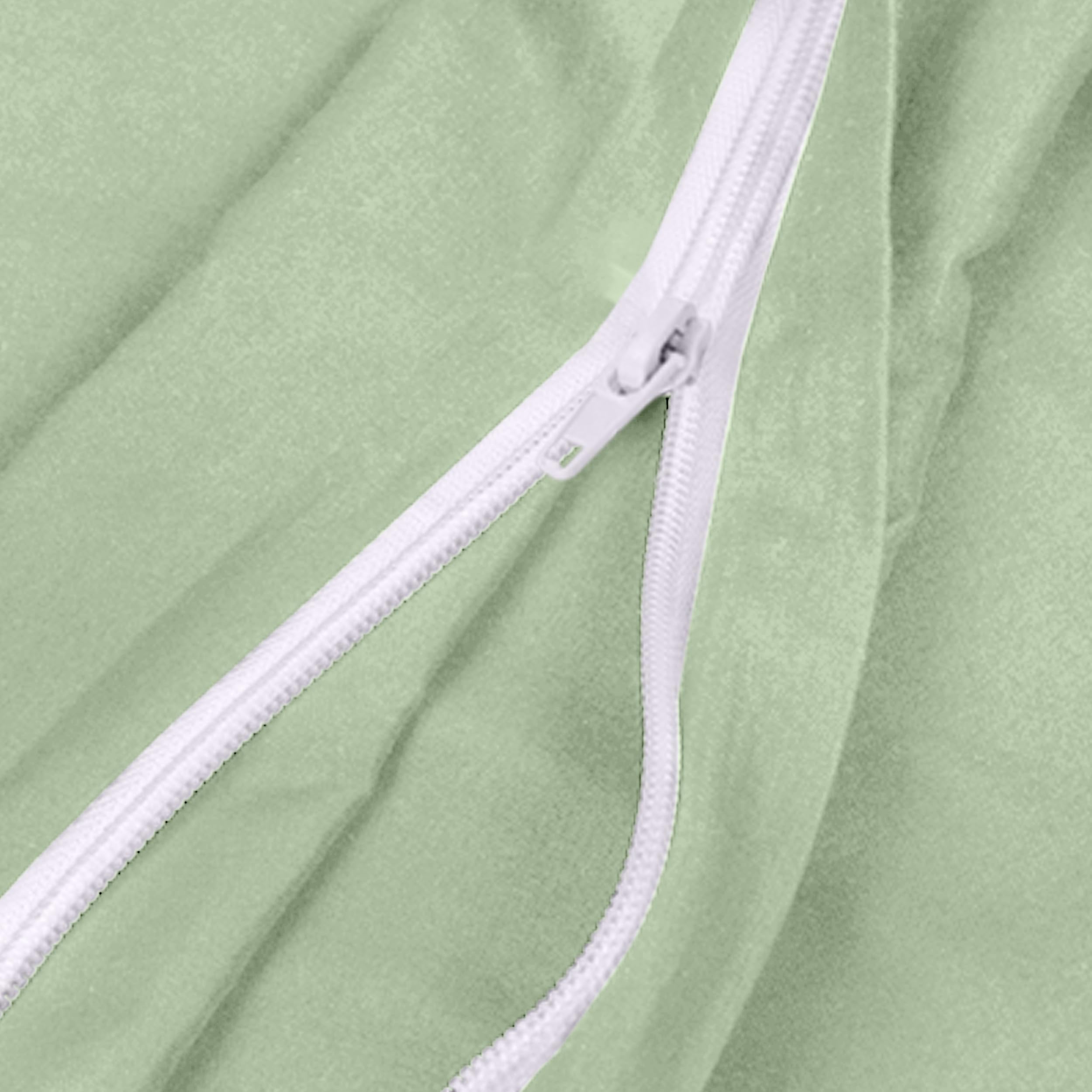 Utopia Bedding Copripiumino Una Piazza e Mezza - Microfibra Copripiumino 200x200cm + Federe 80x80cm (Verde Salvia)