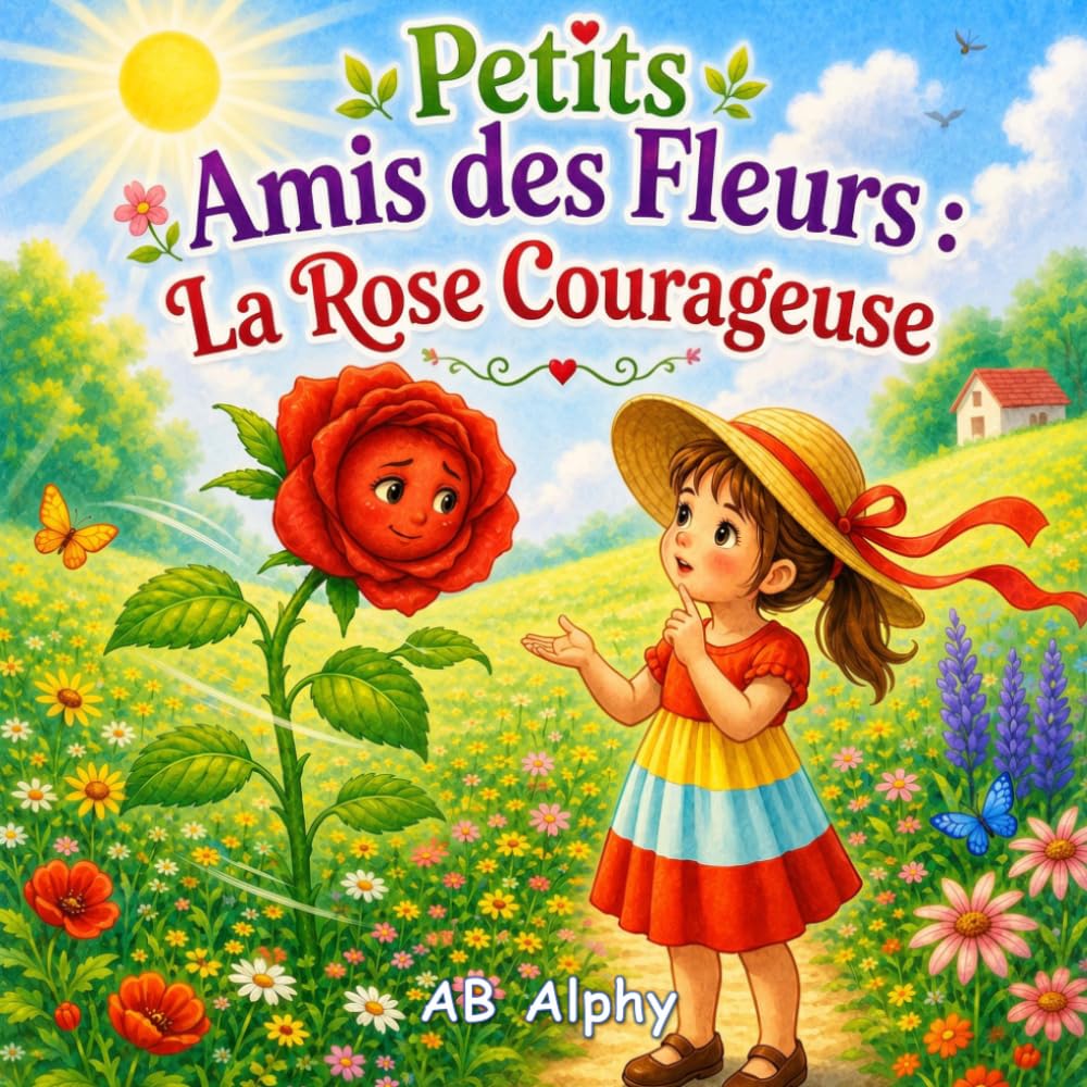 Petits Amis des Fleurs : La Rose Courageuse: Une douce histoire sur le courage, la confiance et la bravoure même quand on a peur