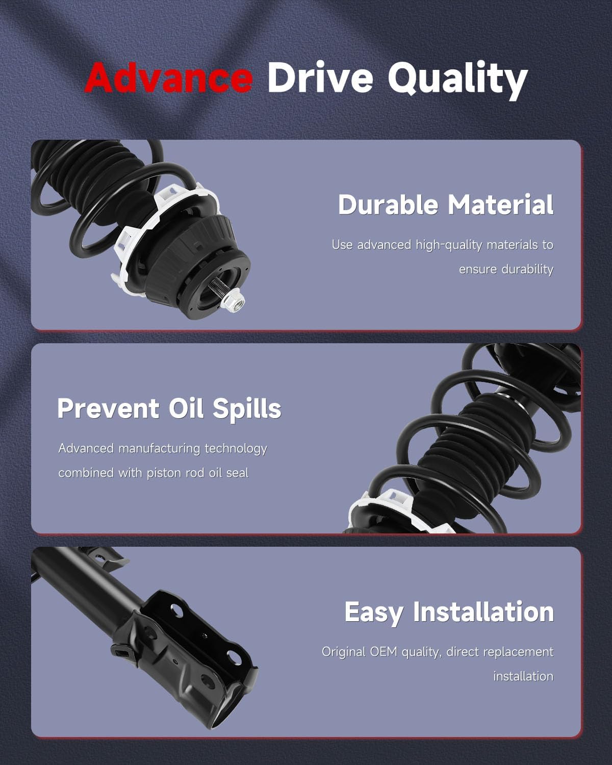 cciyu Front Complete Struts shock and Struts Fits for Honda Fit 2006 2007 2008 11411 11412 Quick Struts Assembly -2PCS