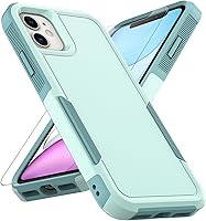 Vista 13 de Funda para iPhone 11: funda protectora de doble capa resistente para teléfono celular, a prueba de golpes, resistente, con protector de pantalla