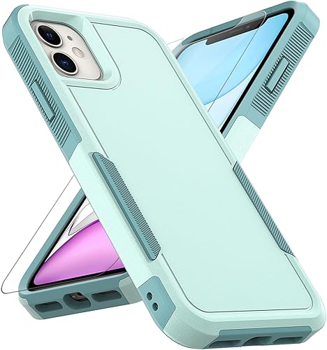 Miniatura 1 de Funda para iPhone 11 funda protectora de doble capa resistente para teléfono celular, a prueba de golpes, resistente, con protector de pantalla,
