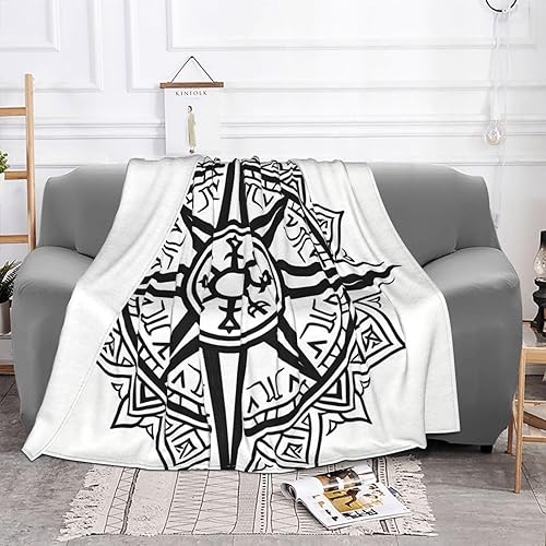 Miniatura 10 de Manta ligera de franela pequeña y grande para todas las estaciones, compatible con brujas góticas, gatos negros, hongos, lindas mantas de vellón