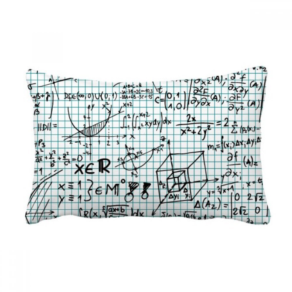 Coussin de géométrie mathématique multicolore 16x24 pouces pour canapé