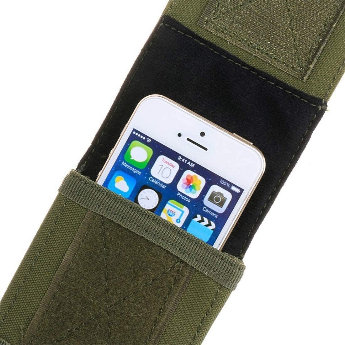 Meakwisht Mobile Phone Belt Pouch – Durable Waist Holster Case with Secure Flap, Multi-Purpose Carry Holder for Smartphones, Tools & Accessories,16.5 X 9.5 X 2.5 cm(Green) 2