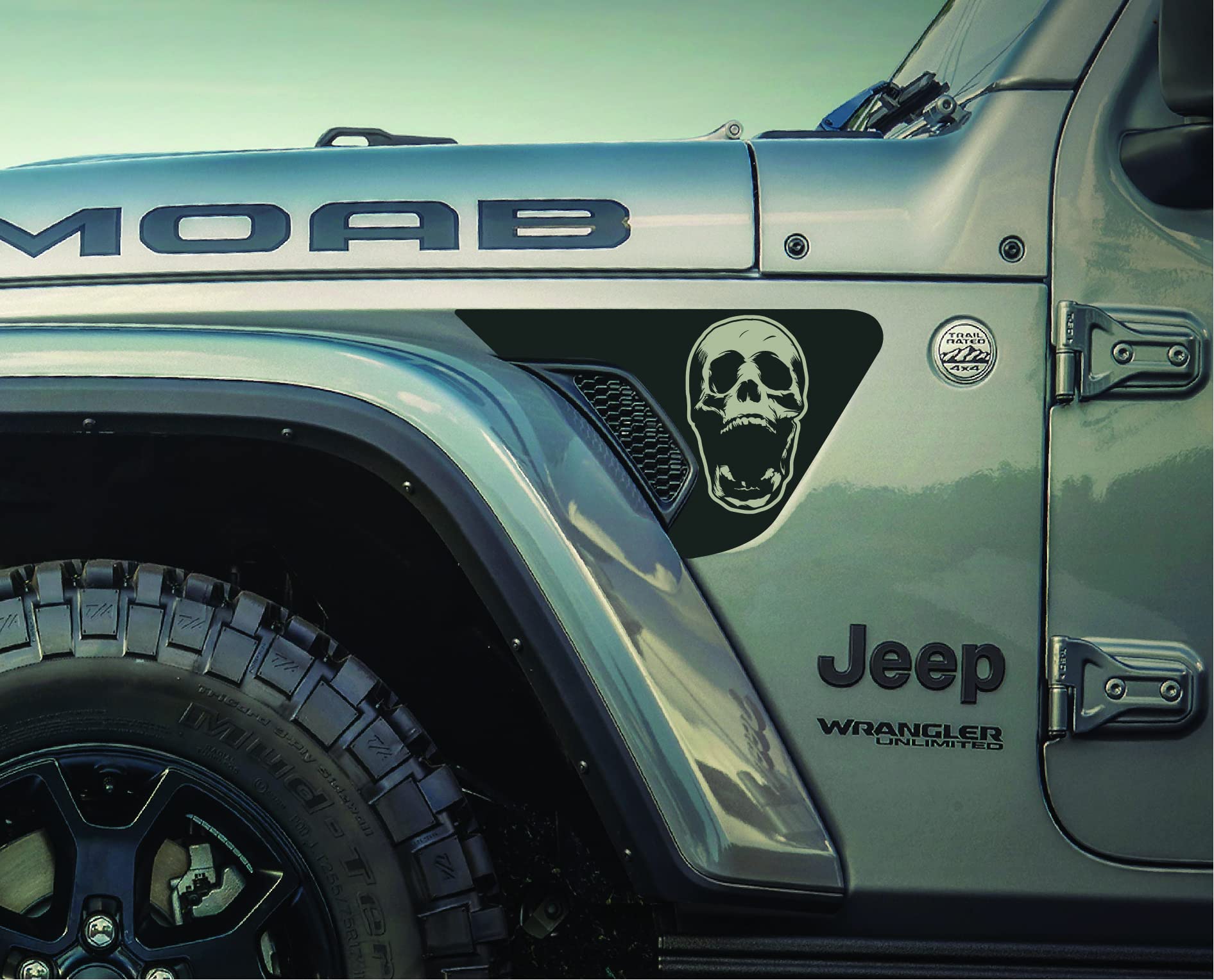 Amazon.com - AnyStickerYouWant - Wicked Skull 2 Fender Vent Vinyl