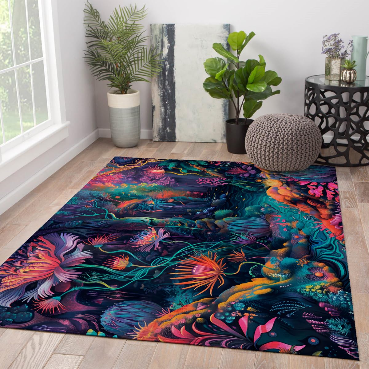 Tapis pour chambre et salon style marin surréaliste grand format 180x240