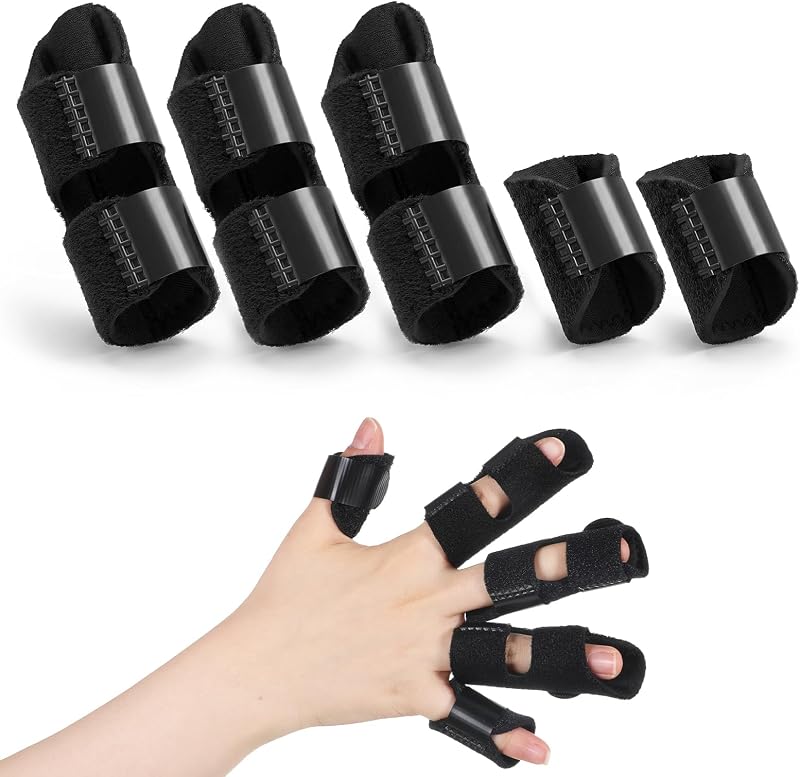 5 PCS Finger Brace, Universal Trigger Finger Splint for Middle Fingers | Finger Splint Middle Finger, Finger Braces Joint Stabilizer for Women Men Relief Pain, Arthritis