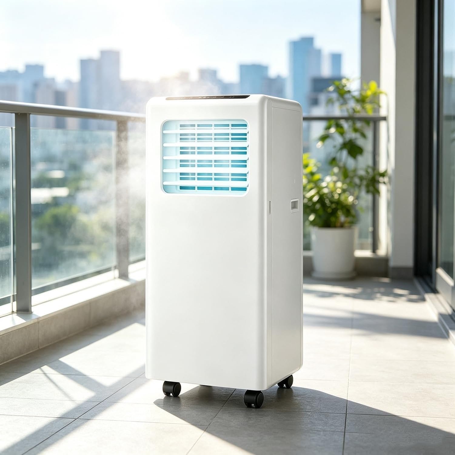 Przenośny klimatyzator 14000 BTU 3 w 1 chłodzenie, osuszanie i wentylacja, cichy klimatyzator do sypialni, domu i biura, 9000btu