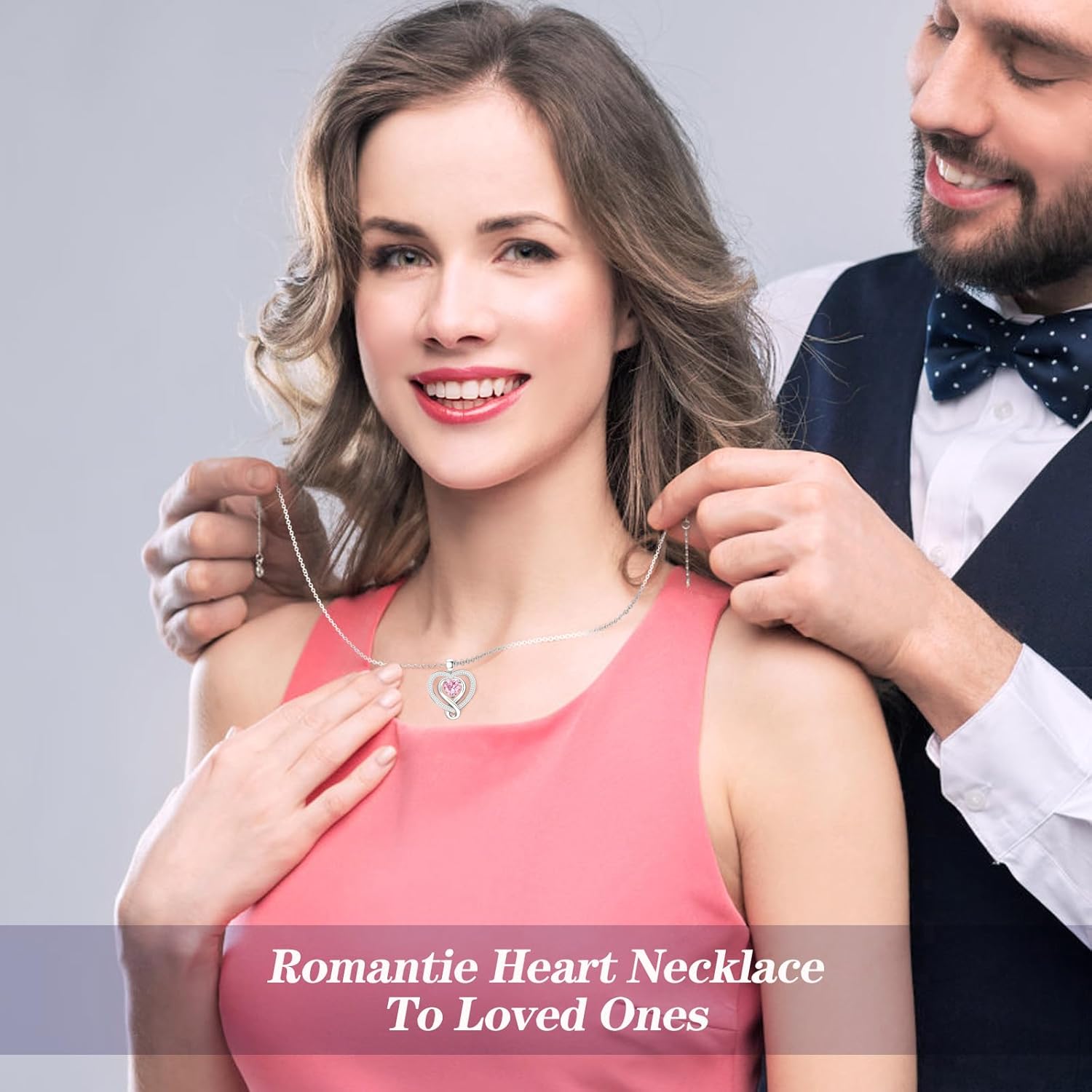 925 Sterling Silver Heart Necklace - Elegant Silver Jewelry for Women - Heart Pendant for Birthday, Anniversary - Ideal for Wife, Mom, Girlfriend - Image 3