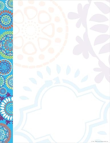 BARKER CREEK Papel de computadora de diseñador, marroquí, 8.5 x 11 pulgadas, papel de impresora decorativo, papelería, 50 hojas por paquete,