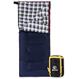 REDCAMP Cotton Flannel Sleeping Bag for Camping Backpacking, Adults Cold Weather Envelope Sleeping Bags with 2/3/4/6lbs Filling