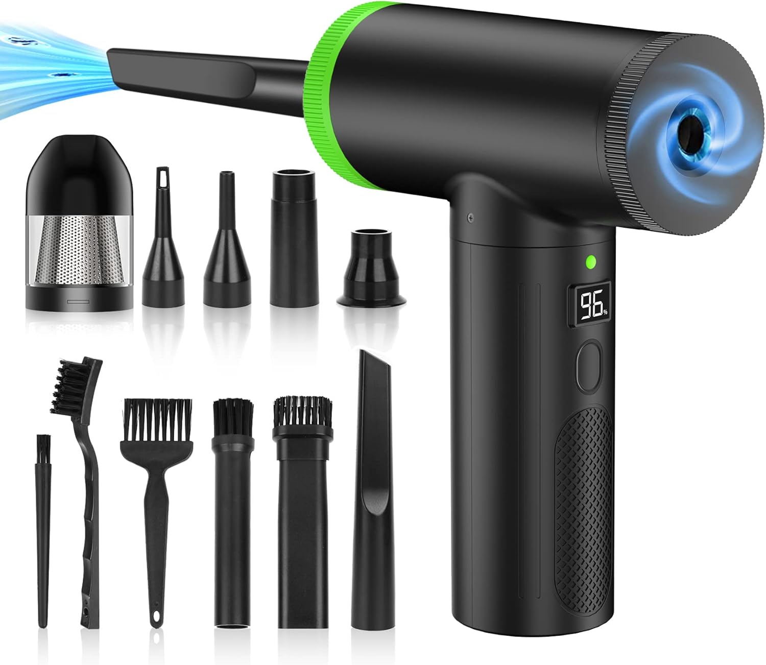 Compressed Air Duster 102000RPM Electric Air Dusters Vacuum Cleaner, 7800mAh