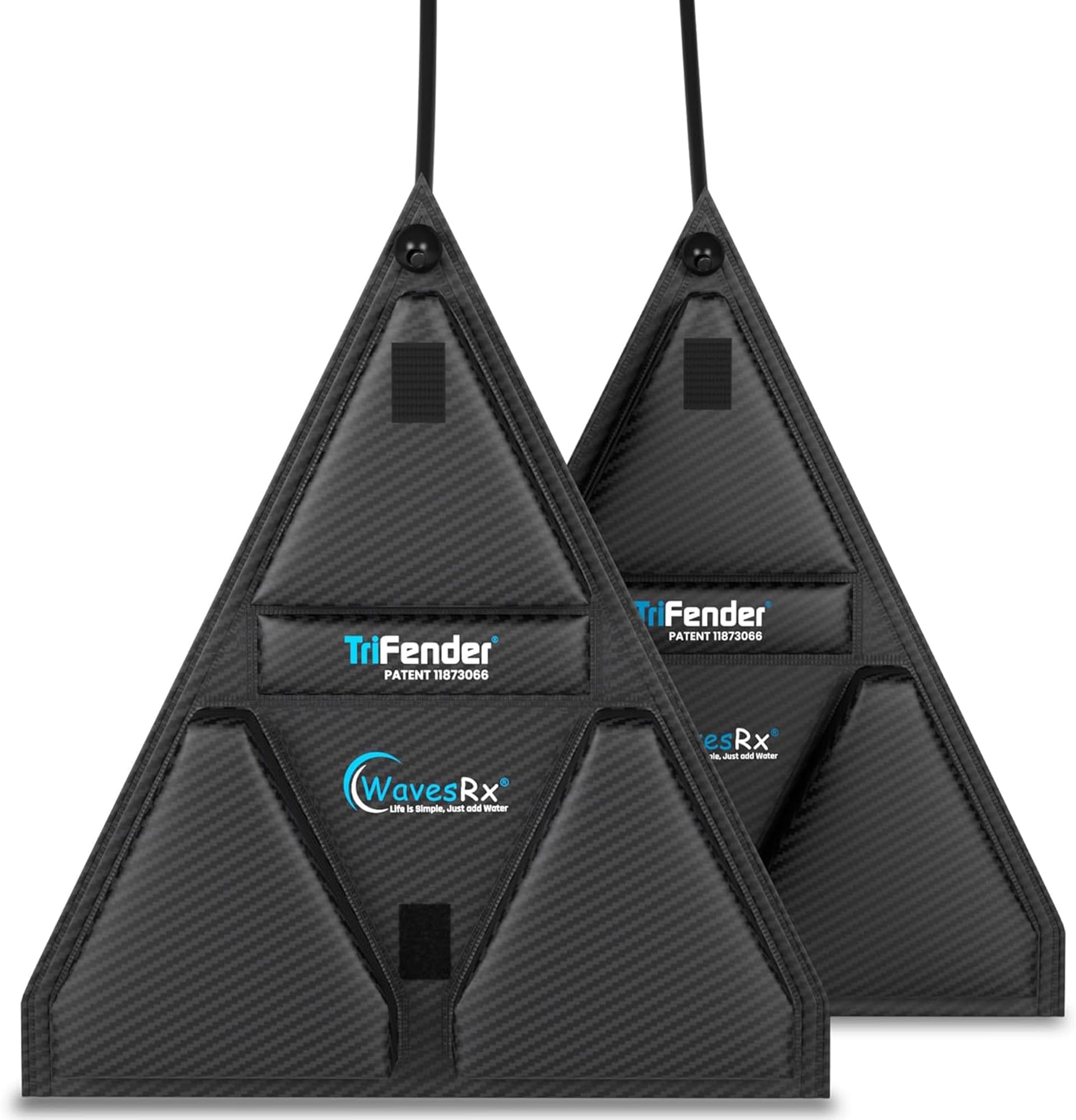 WAVESRX PWC Fender Bumper & Soft Loop Cleats for Safe and Convenient Jet Ski Docking - Patented TriFender Protects Jetski from Dock Rash & Scratches Folding Design with Adjustable Bungee