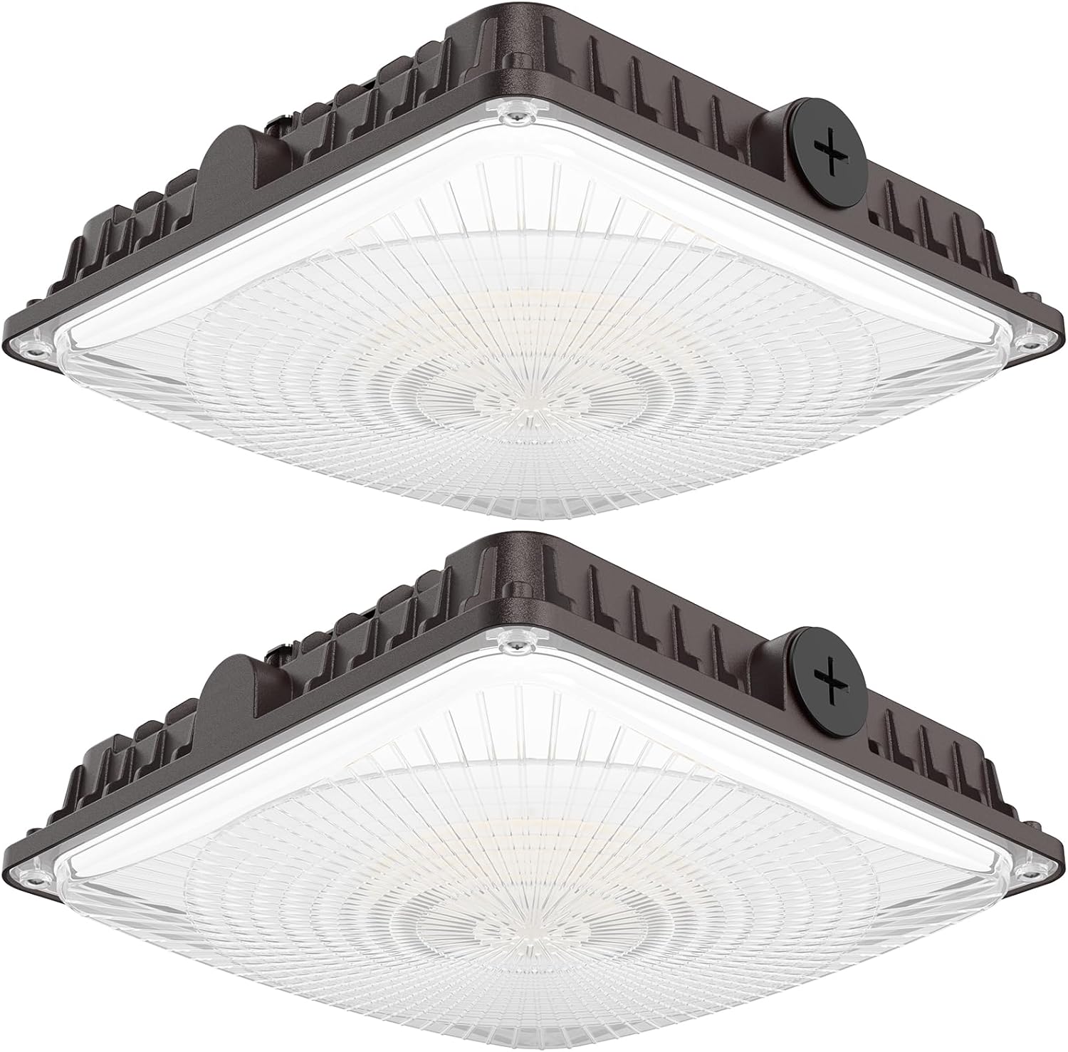 Canopy LED Light 40W: 5600LM LED Canopy Light - Surface Mount Exterior Lighting for Entrance Porch Walkway 2 Packs 2026 New Model