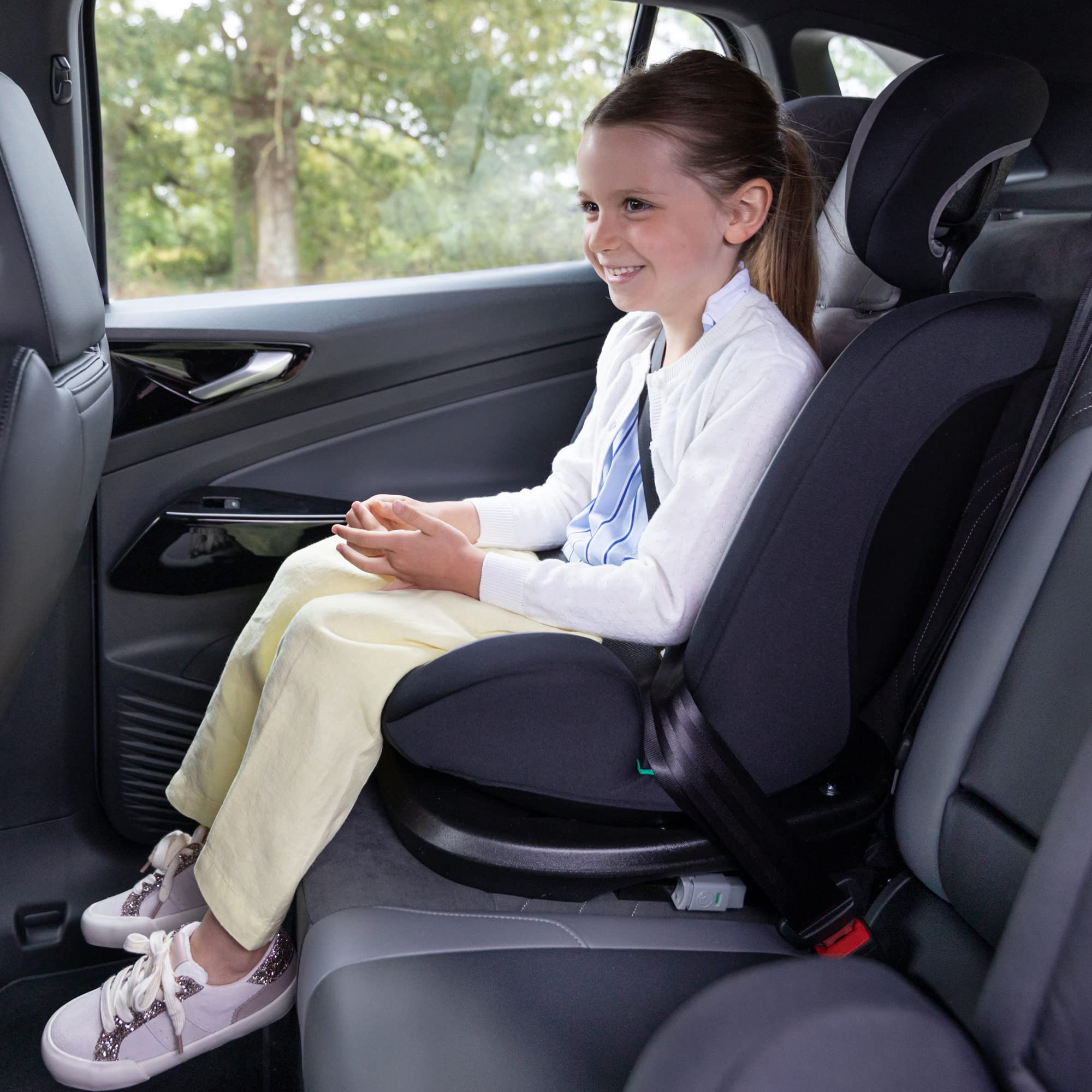 Bebeconfort EverFix i-Size Kindersitz, Vorwärtsgerichteter Kindersitz, ISOFIX-Kindersitz, von 15 Monaten bis zu 12 Jahren, 9-36 kg, 76-150 cm, Black Mist