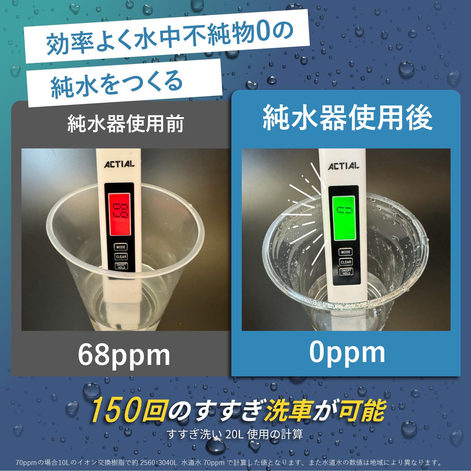 【ACTIAL】純水用 イオン交換 5L×2袋 Amazon.co.jp: ACTIAL 純水器 イオン交換樹脂 洗車 5L (10L (5L×2袋