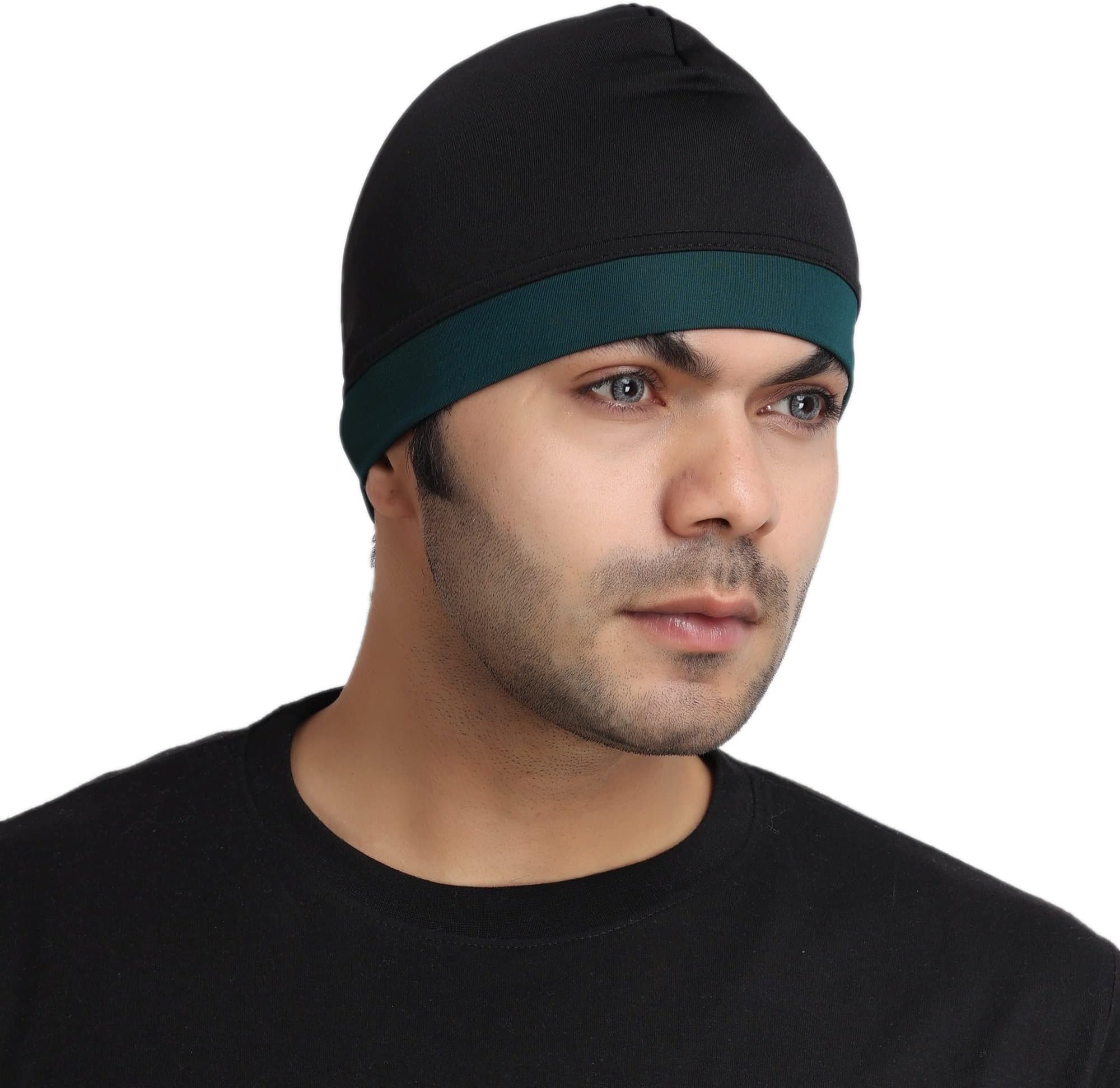𝐏𝐀𝐑𝐎𝐏𝐊𝐀𝐑 Styles Unique 2 Colour Desgin Under Helmet Liner Skull Caps Sweat Wicking Running Sports Exercise Hats Bennie Cap for Men Women