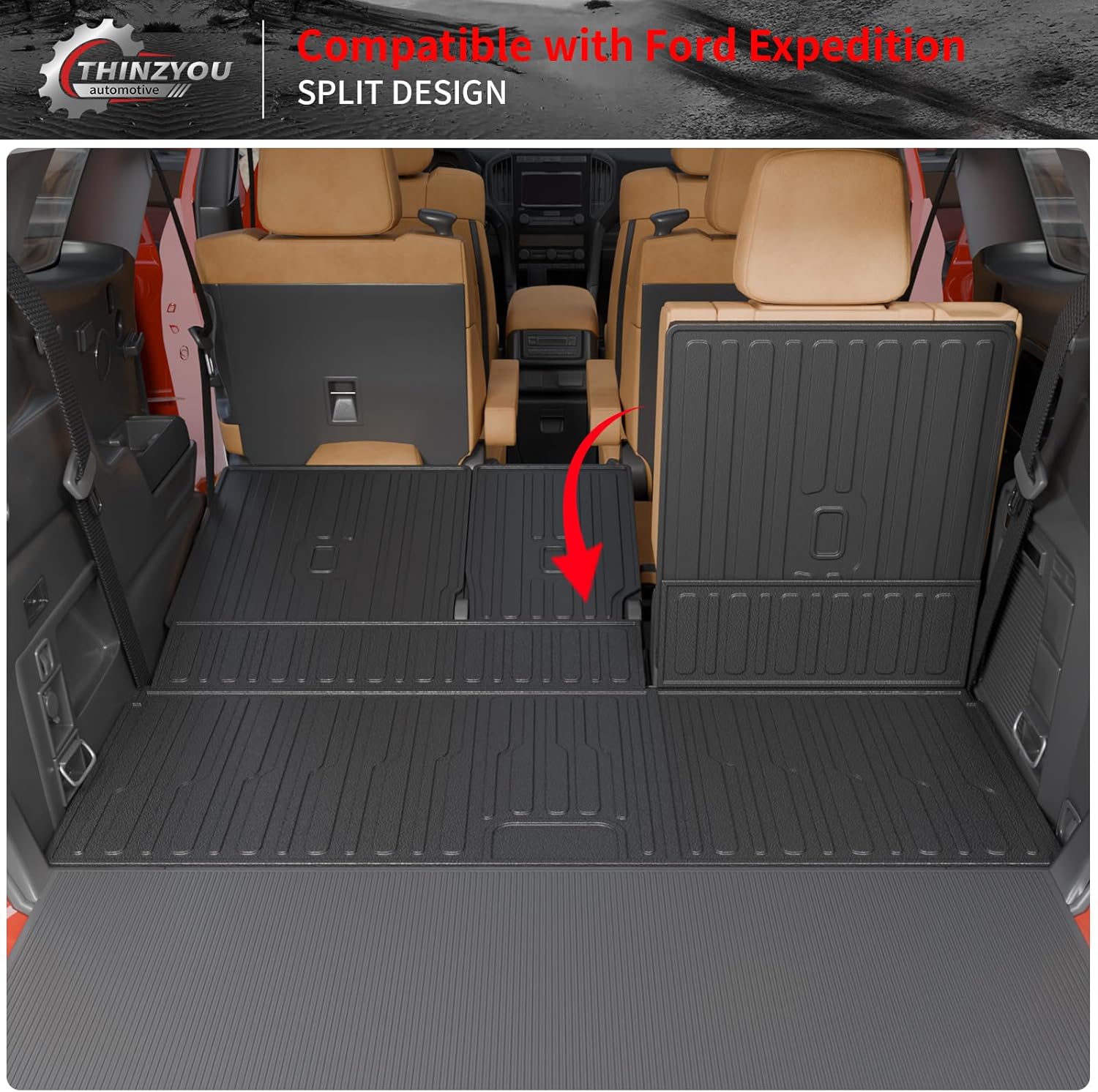 Floor Mats Compatible with 2025 2026 Ford Expedition 7 Seats Captain Chair (NOT Max) Cargo Mat Trunk Mat Cargo Liner Trunk Liner Expedition Accessories (Floor Mats+Trunk Mat+Backrest Mats)