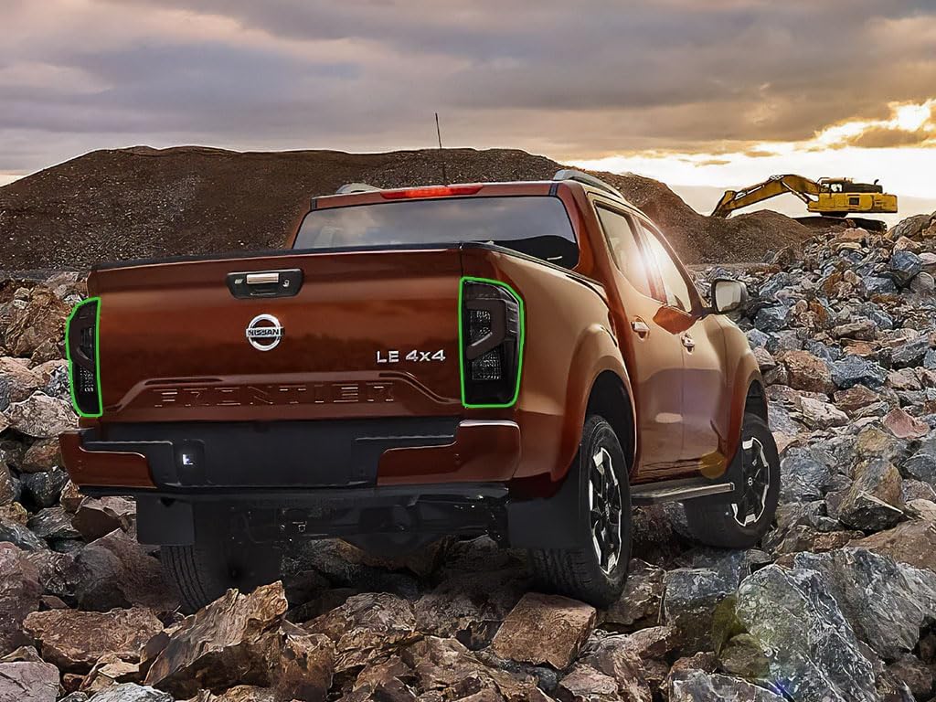 Rvinyl Tail Light Tint Covers Compatible with Nissan Frontier 2022-2023 - Smoke