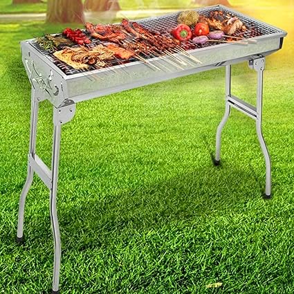 FEELING MALL Heavy Duty Stainless Steel(72CM) Barbecue Grill Outdoor Charcoal Grill Folding Portable Barbecue Grill Grill Stainless Steel Bbq Grill Ihawan Stainless Grill Griller Charcoal Outdoor