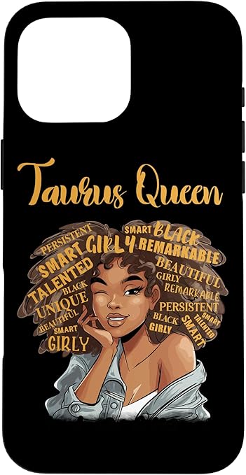 Taurus Queen Zodiac Star Sign Astrology Case for iPhone 16 Pro Max