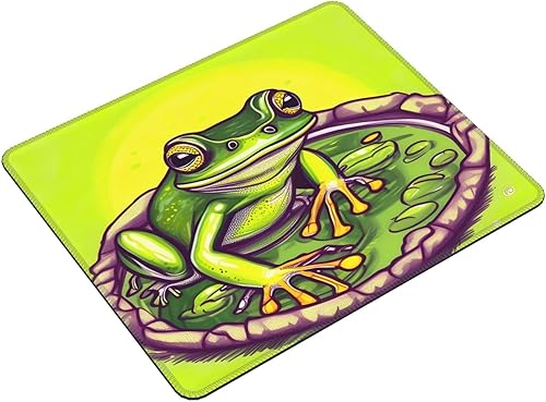 Miniatura 2 de Frog in A Pond Square Waterproof Non-Slip Rubber Base Mouse Mat for Office Laptop,Laptop Wireless Mouse Home Office Travel 8.3 X 10.3 in