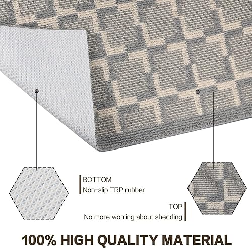 Miniatura 3 de TOMEX Tapete de puerta para interiores y exteriores, tapete antideslizante mejorado 2022, tapete de bienvenida para el hogar, jardín, garaje (24 x