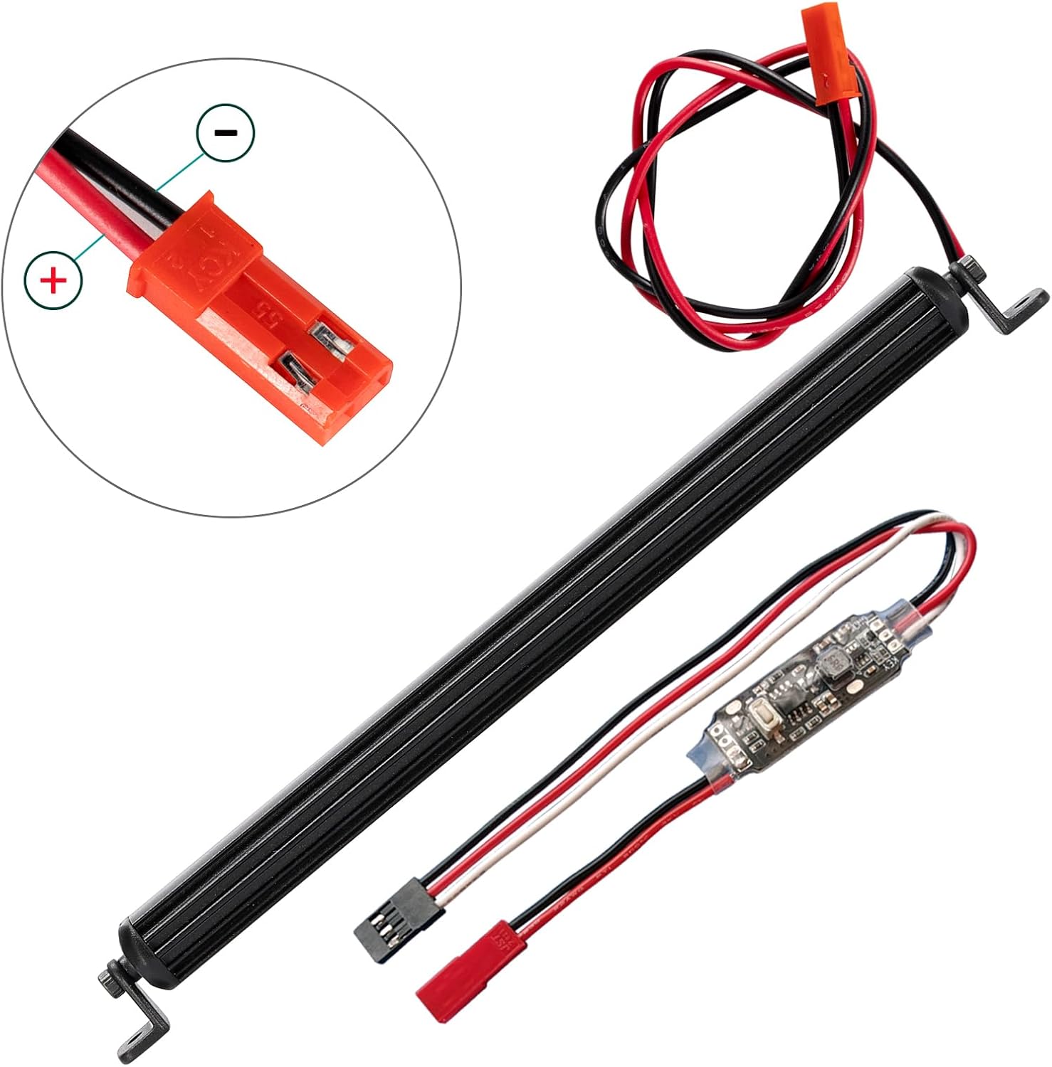 Freshion RC Light Bar 24 LED 5.07 Inch Aluminum RC Lights RC Crawler Accessories for Axial SCX10 Traxxas TRX-4 TRX4M Arrma Senton Redcat GEN7 1/10 1/8 rc Light kit, BLAKE, A-129