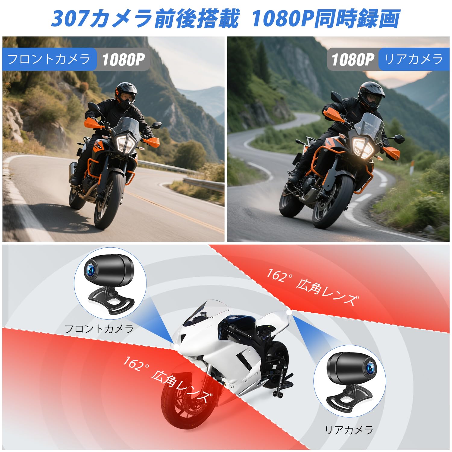 Amazon.co.jp: バイクドライブレコーダー バイク スマートモニター