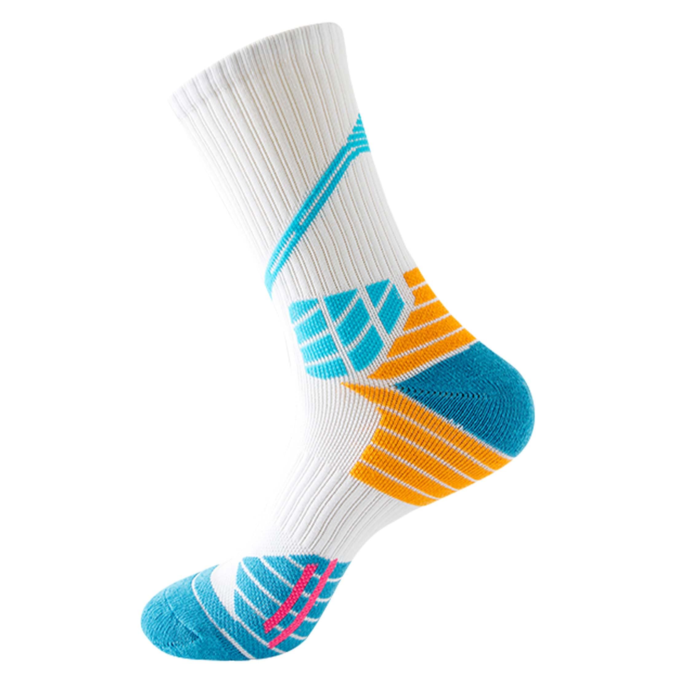 Calcetines deportivos de baloncesto que absorben la humedad, calcetines tobilleros para hombre y mujer, 1/5/6 pares, Mandarina blanca, 3.5-11.5
