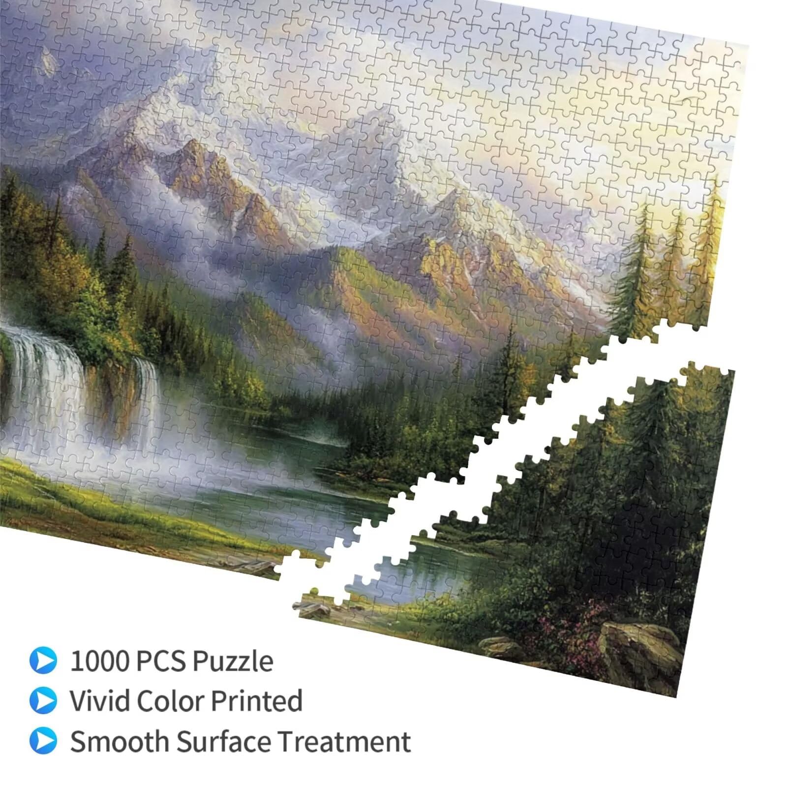 Puzzle 2000 Teile, Puzzle Erwachsene, Holzpuzzle Natur Impossible Jigsaw, Clevere Rätsel, HD Farbe Jigsaw mit Geschenkbox Verpackung for Room Decor, Geschenke für Frauen Fallen 100x70cm p-907