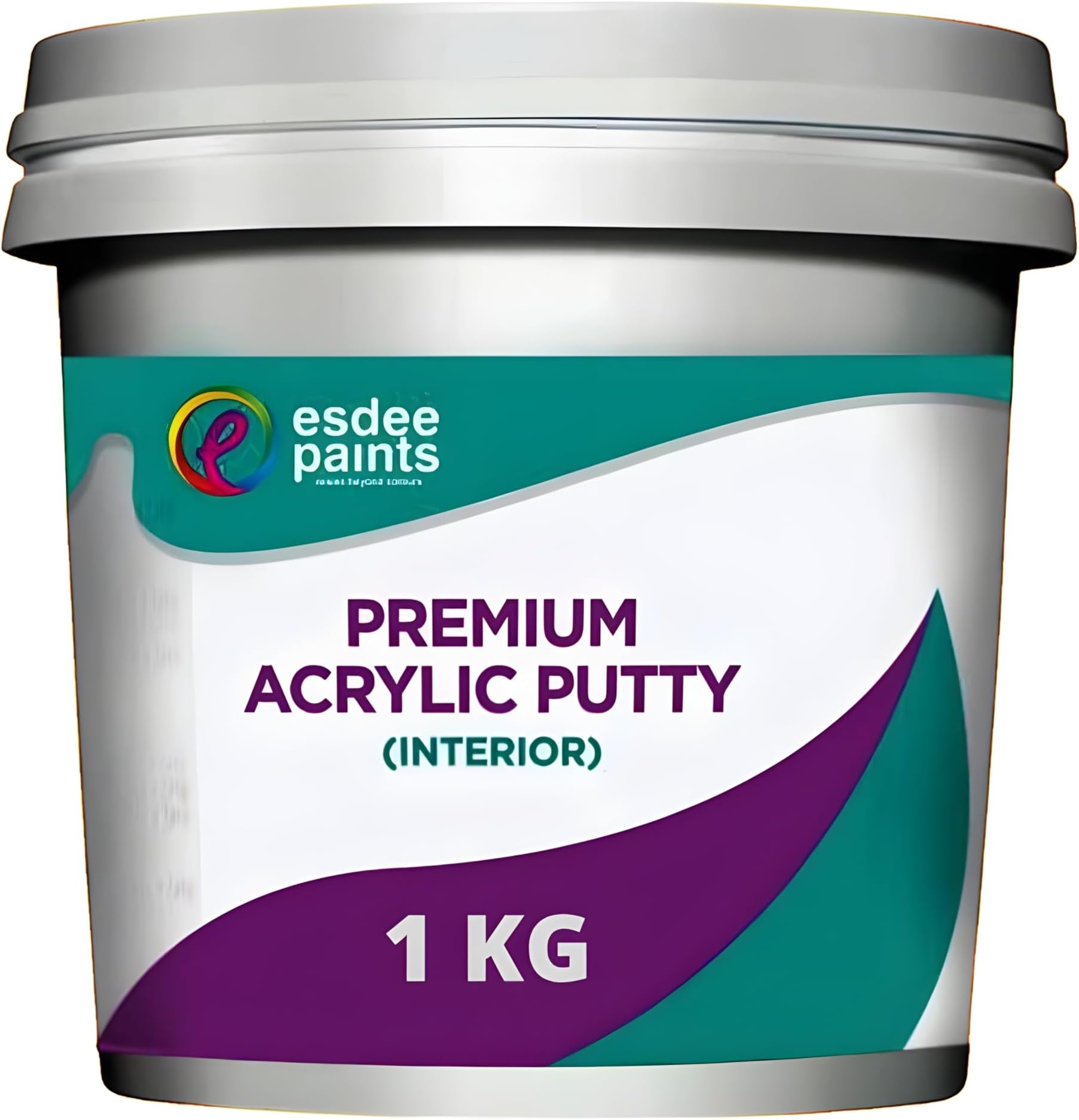 Esdee Paints Interior, Ready-to-Use DIY Wall Flexible Acrylic Putty, Excellent Bonding & Smooth Finish, Easy Application for Home & Office Walls,High Coverage, Ideal for Cracks & Holes (1 KG), White