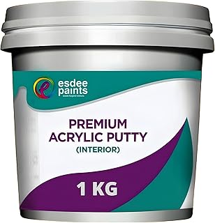Interior, Ready-to-Use DIY Wall Flexible Acrylic Putty, Excellent Bonding & Smooth Finish, Easy Application for Home & Office Walls,High Coverage, Ideal for Cracks & Holes (1 KG), White