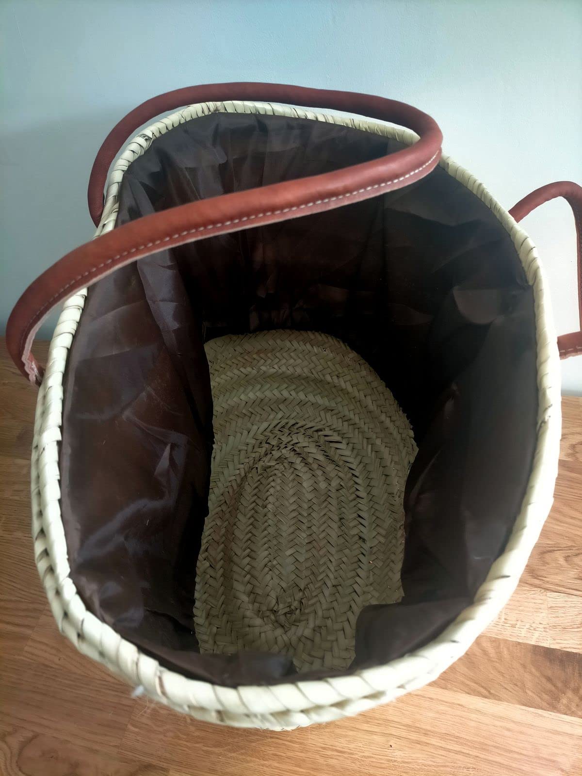 Generic Panier De Plage Paille Osier Sac Cabas Porté Épaule Bohème Or 55 X 35 X 25 Cm Femme