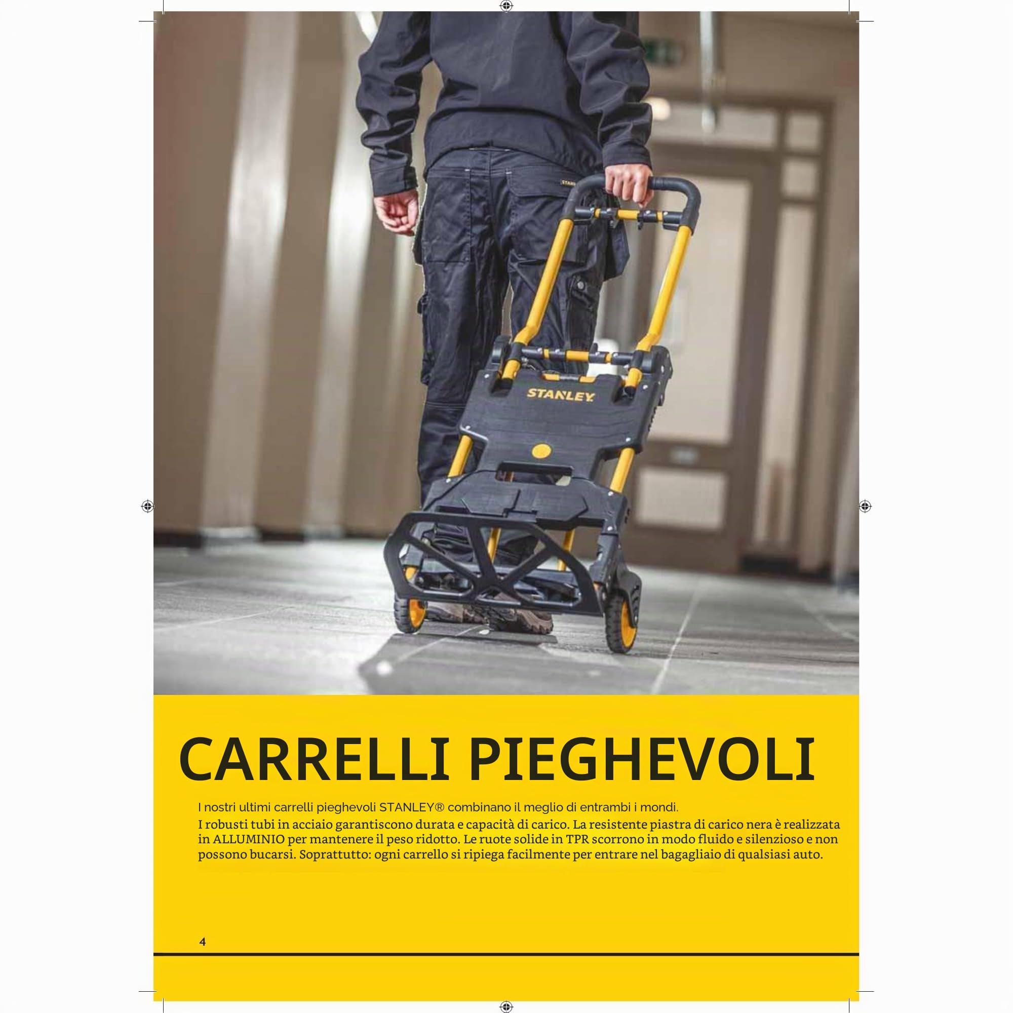 Stanley SXWTD-FT585 - Carrello ripiegabile 2 in 1 - può essere utilizzato come carrello a piattaforma e carrello - completamente ripiegabile per un facile utilizzo - capacità di carico 70/137kg