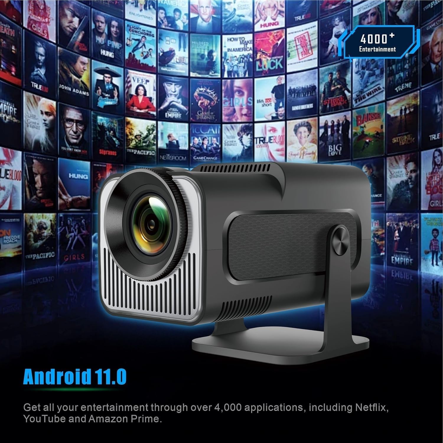 HILEXI Mini Projector - 4K Android Streaming -3