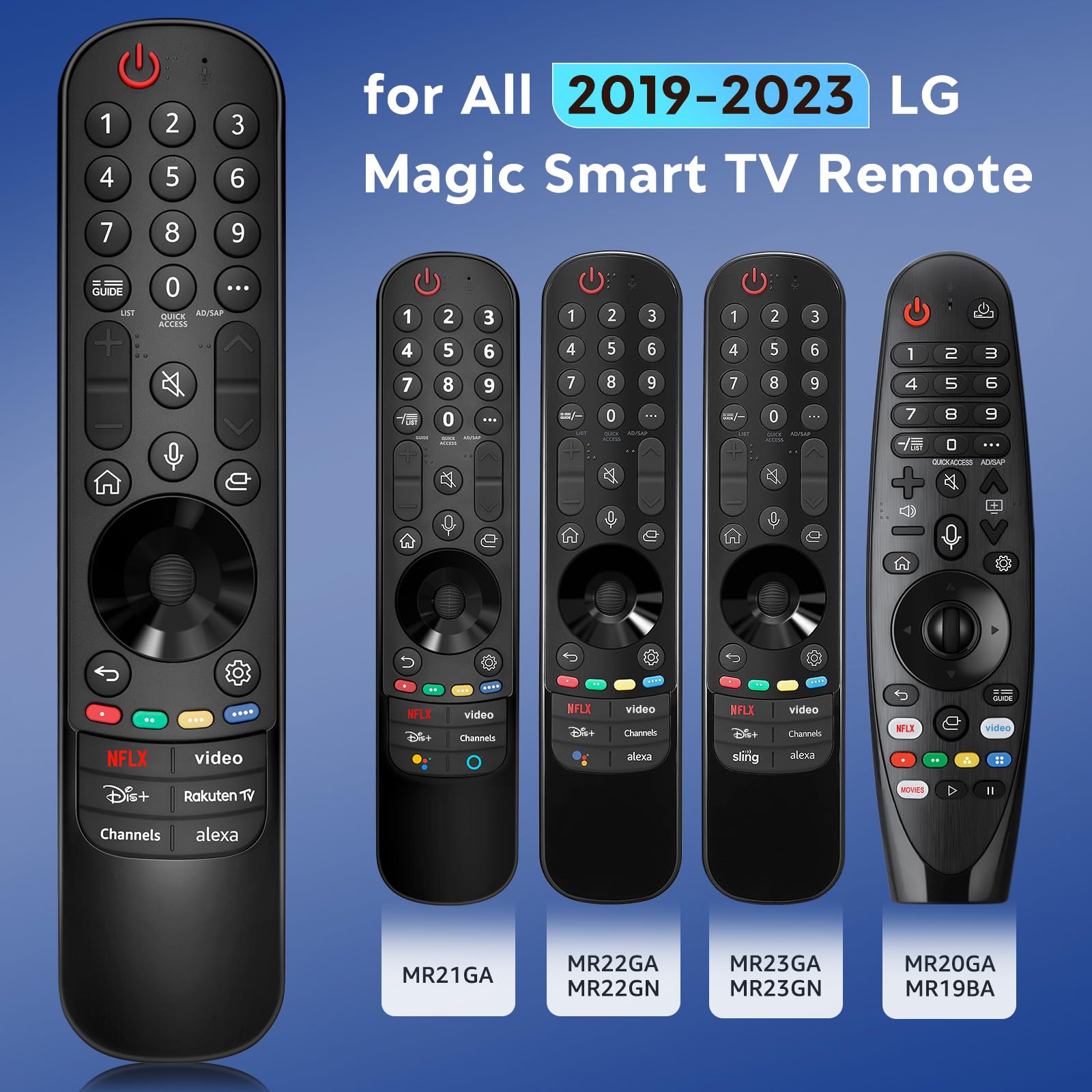 Telecomando Magic Voice per TV LG, sostituto dei telecomandi originali MR20GA, MR21GA, MR22GA, MR23GA, compatibile con TV Smart LG dotate di Puntatore e Funzione Vocale