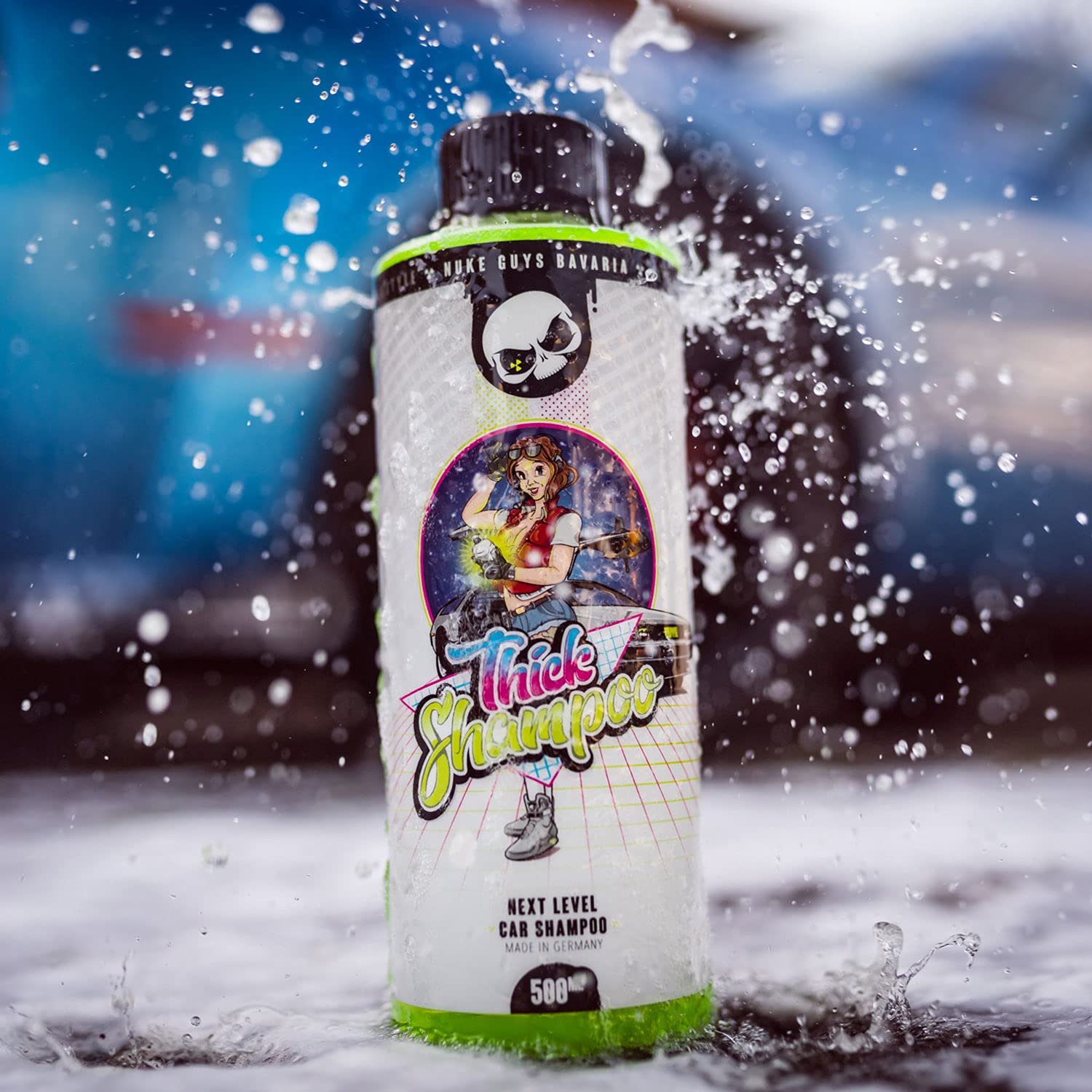 detailmate Auto Wasch Set: Nuke Guys Thick Shampoo 500ml + Mikrofaser Waschhandschuh + Nuke Guys Gamma Dryer XXL Trockentuch + Wascheimer 5 GAL Schwarz für die optimale Handwäsche & Trocknung