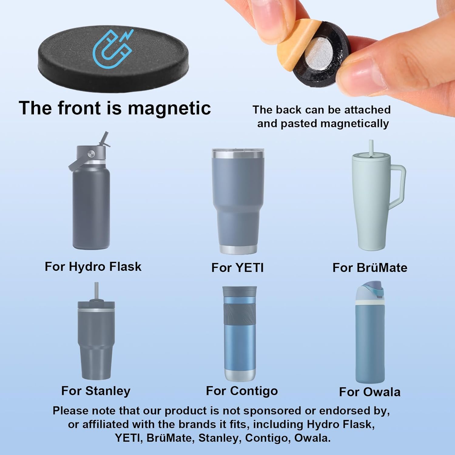 4pcs Magnetic Straw Caps for All Era & Resa Tumblers, Black BPA-Free Silicone Straw Covers with Strong Magnet for Accessories - Image 4