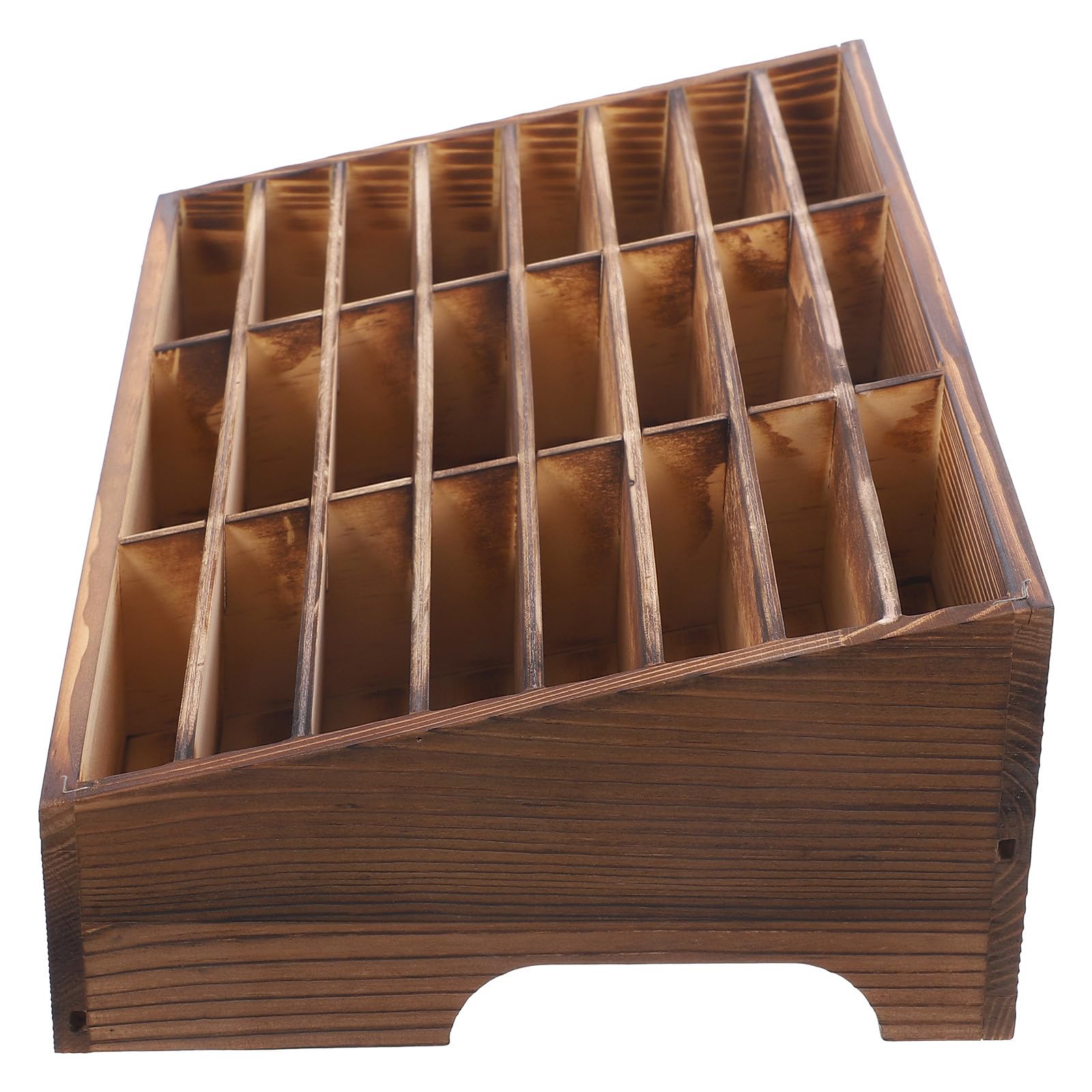 Alasum Scatola Porta Cellulari in Legno per Scrivania Scomparti Multipli, Resistente e Semplice, per Ufficio, Classe e Casa