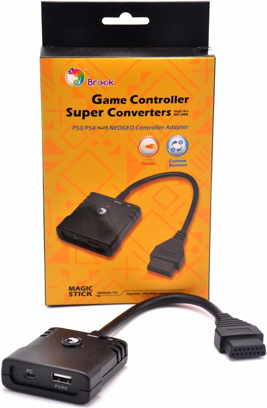 Brook Super Converter for PS3 PS4 to NEO GEO Adapter use Arcade Stick/PS3 PS4 Wireless Controller on SNK USB to DB15 Magic Stick