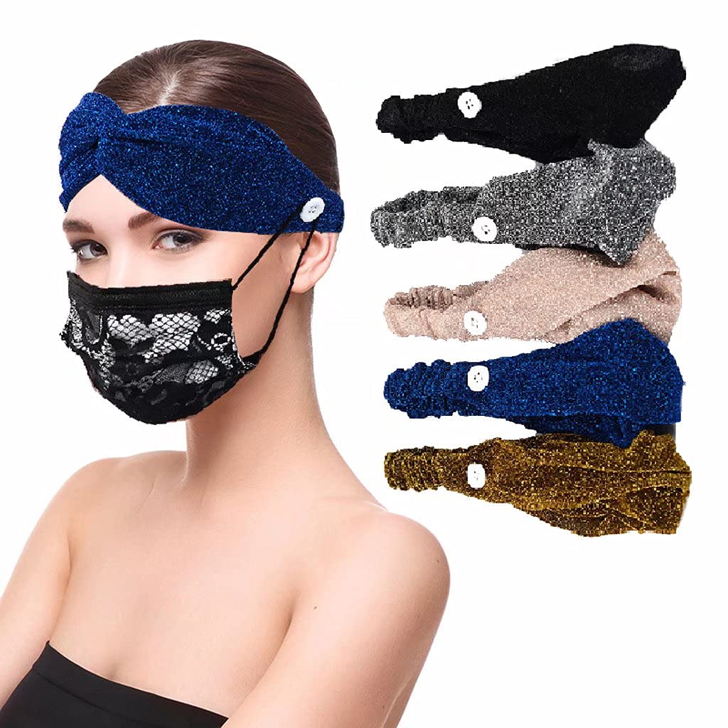 Bandeau sport femme course et moto élastique anti-glisse 5 pièces
