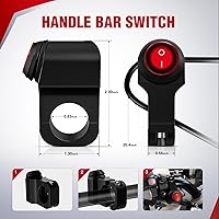 Vista 4 de Nilight Kit de arnés de cableado Nylon 16 AWG 2 cables 12V Interruptor de manillar de motocicleta encendido y apagado, fusible de hoja de relé