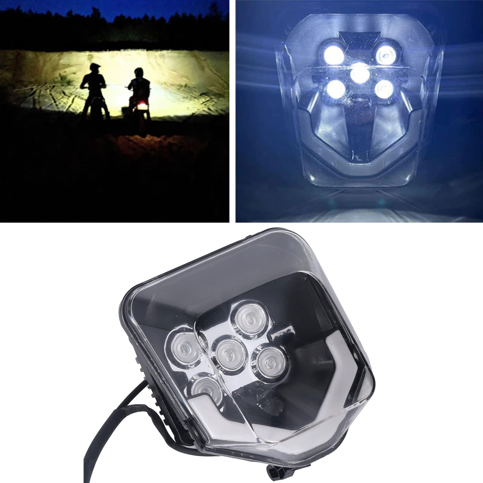 Faro A LED Per Moto 35W, Impermeabile, Alta Luminosità - Compatibile Con Husqvarna FE 250 350 450 501 (2014-2019)
